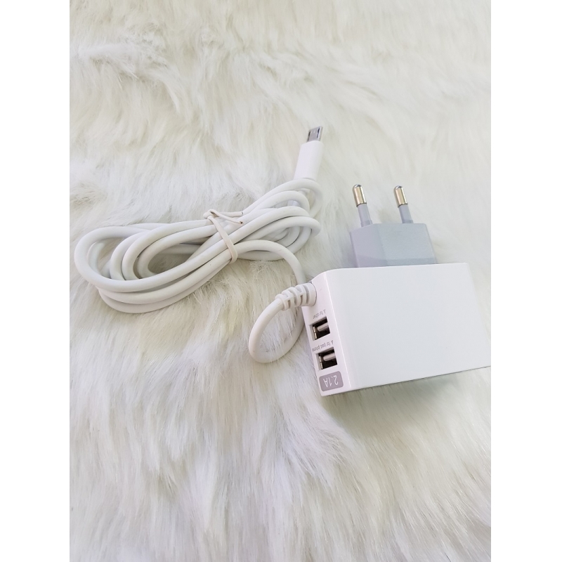 Củ sạc samsung liền dây 2 cổng