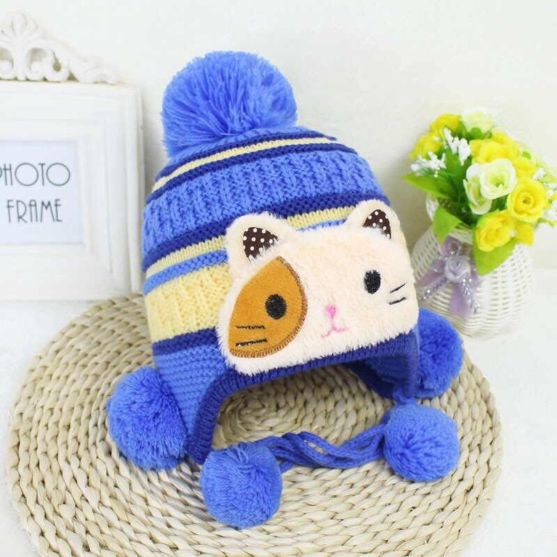 Mũ Len Giữ Ấm Thời Trang Cho bé