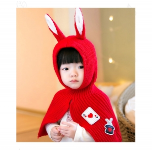 Mũ len trùm đầu cho bé tai thỏ
