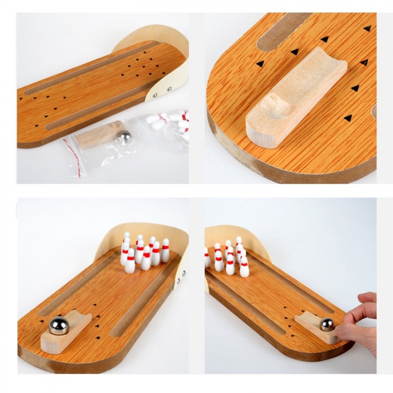 Bộ đồ chơi bowling bằng gỗ